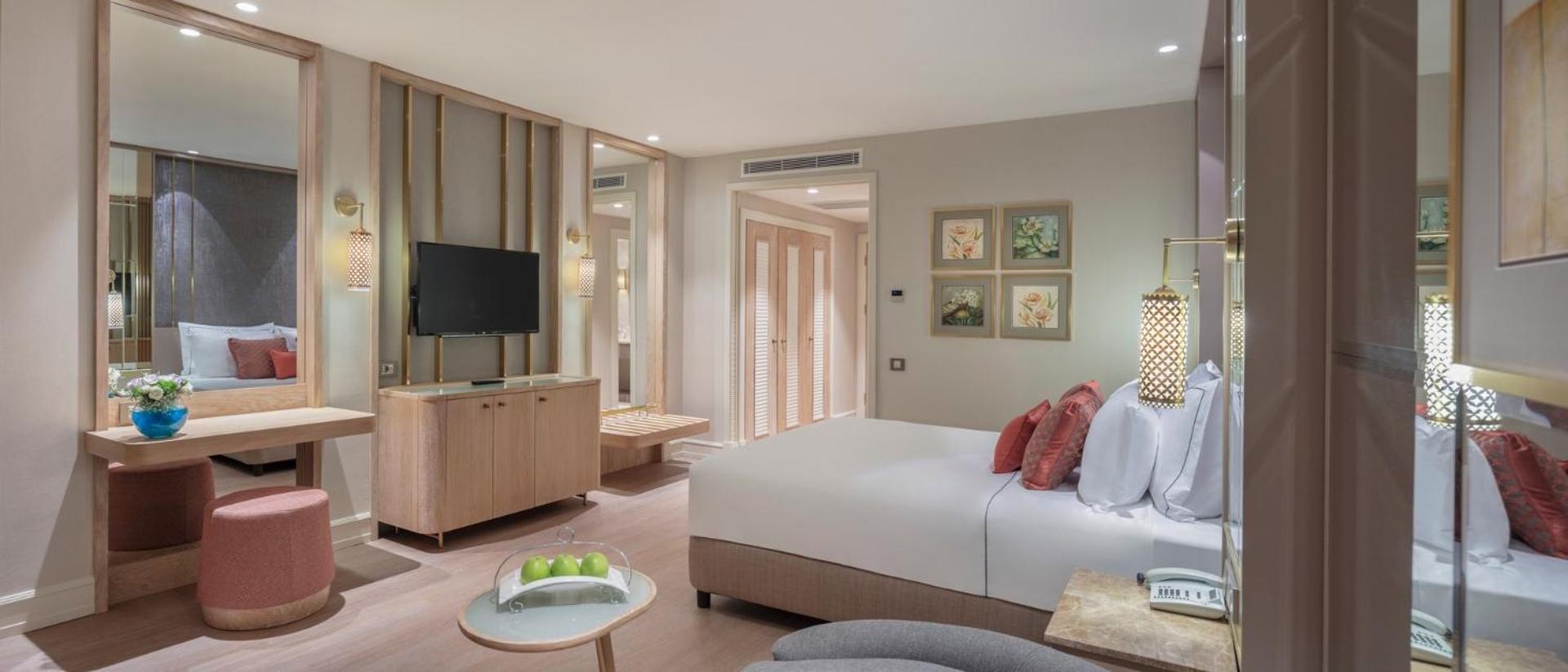 Deluxe Accommodatie met Uitzicht op Tuin (2 Volwassenen + 2 Kinderen)